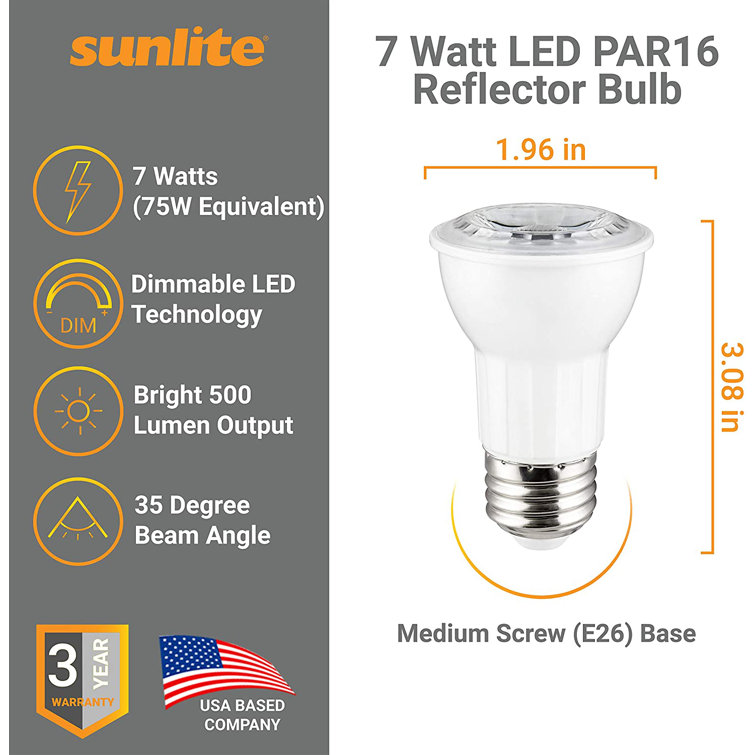 Sunlite 75 Watt Equivalent PAR16 E26/Medium (Standard) Dimmable LED